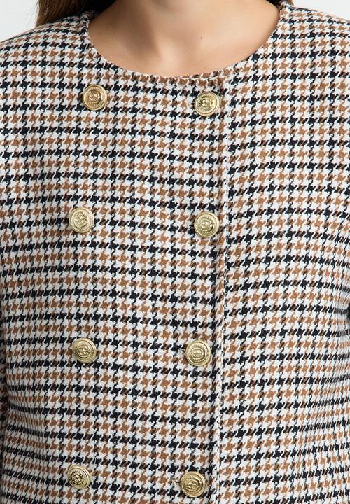 Trendyol - Multicolored Button Detailed Woven Blazer Jacket