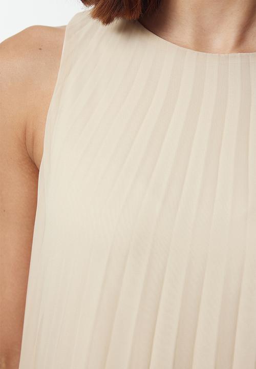 Trendyol - Pleated Dress - Beige