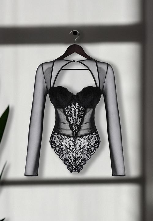 Trendyol - Black Knitted Jersey BodySuit