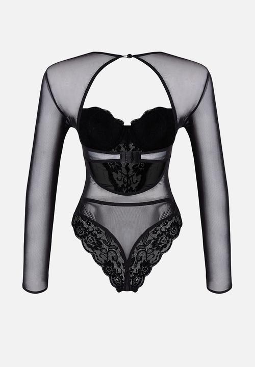 Trendyol - Black Knitted Jersey BodySuit