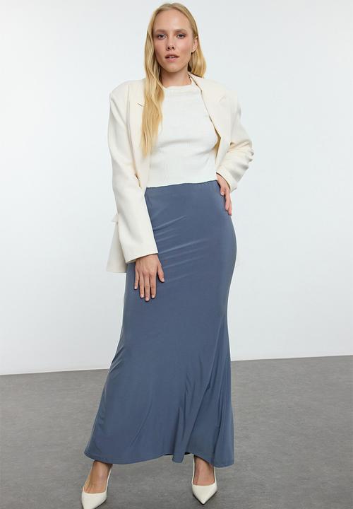 Trendyol - Anthracite Body-Smoothing Fish Shape Flexible Skirt