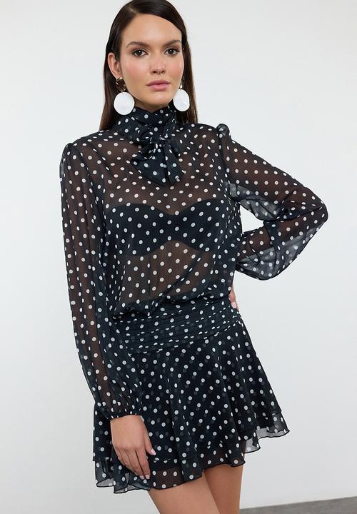 Trendyol - Polka Dot Chiffon Woven Dress