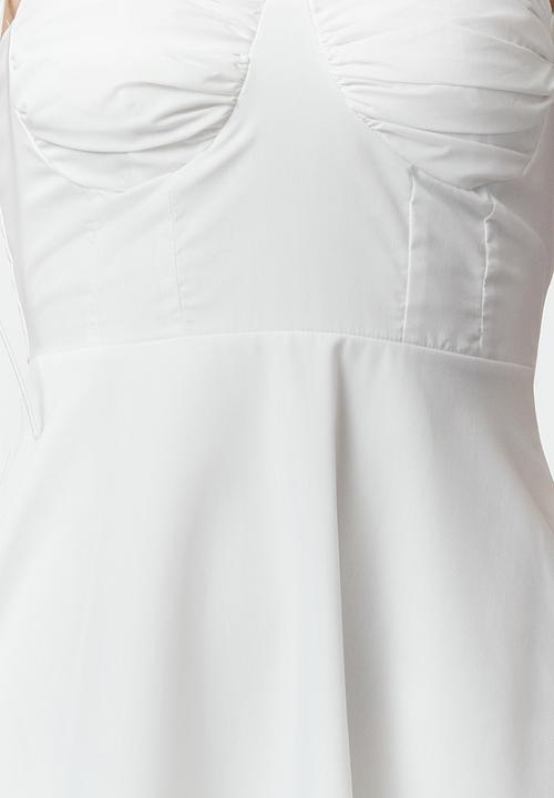 Trendyol - White Draped Maxi Woven Dress
