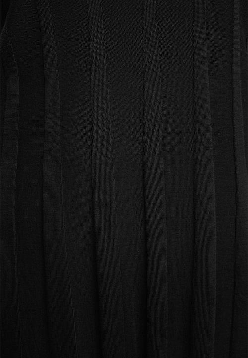 Trendyol - Black ribbed crew neck knitwear dress