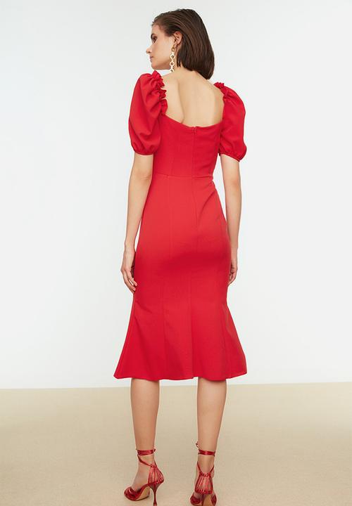 Trendyol - Red Woven Elegant Dress