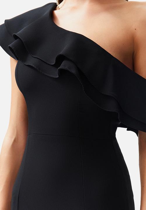 Trendyol - Flounce Elegant Dress - Black 