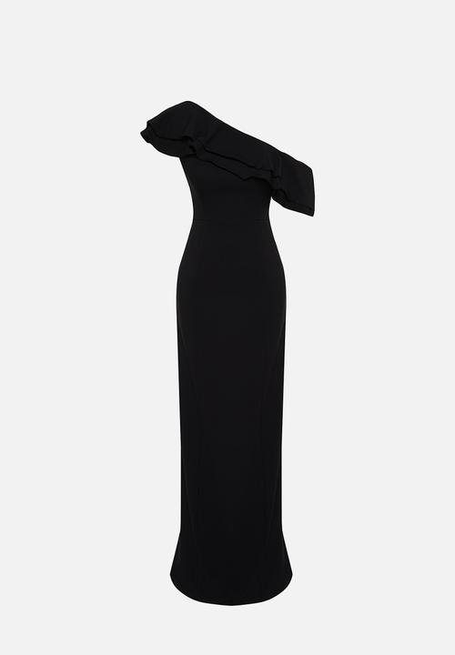 Trendyol - Flounce Elegant Dress - Black 