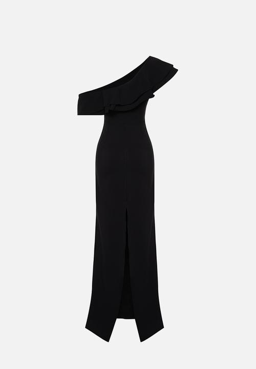 Trendyol - Flounce Elegant Dress - Black 