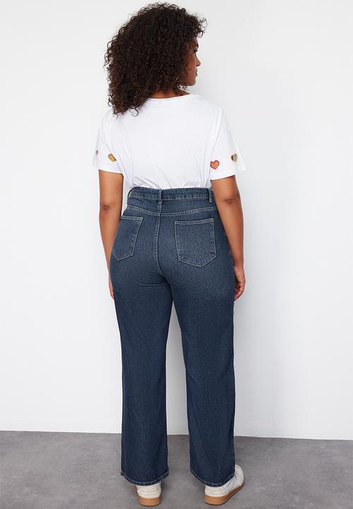 Trendyol - Plus Navy blue Jeans - navy blue