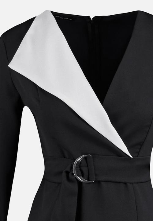 Trendyol - Black Belted Double-Breasted Woven Dress