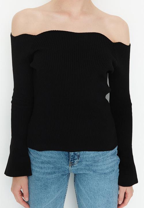 Trendyol - Black Carmen Collar Knitwear Sweater