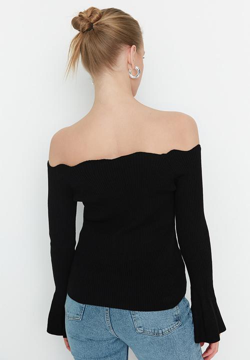 Trendyol - Black Carmen Collar Knitwear Sweater