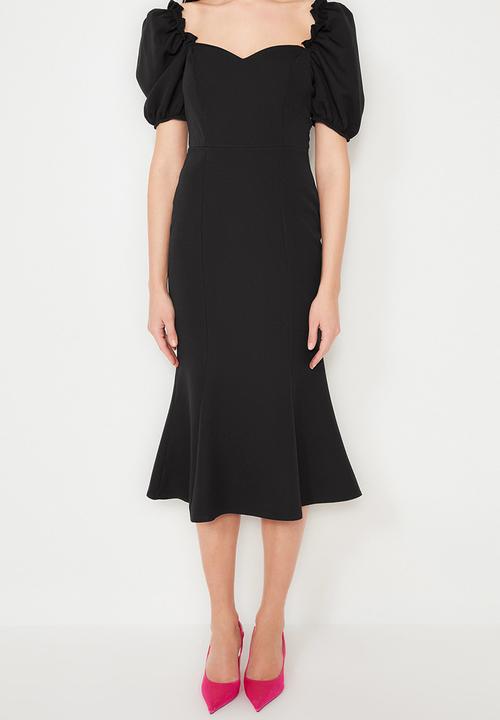 Trendyol - Black Collar Elegant Dress