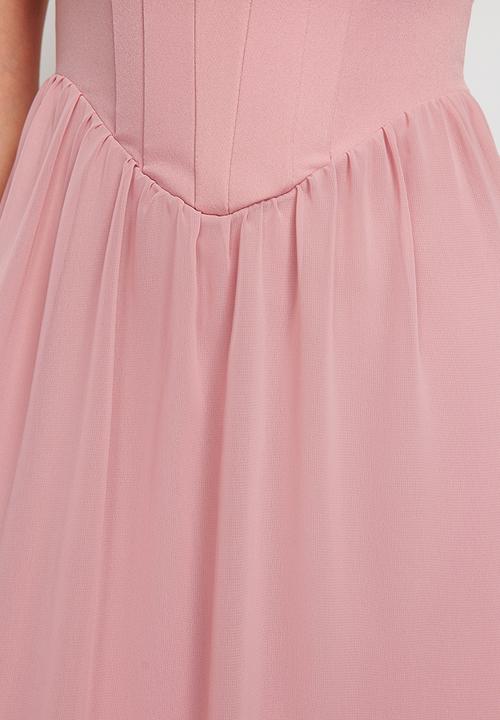Trendyol - Tulle Corset Dress - Dusty Rose 