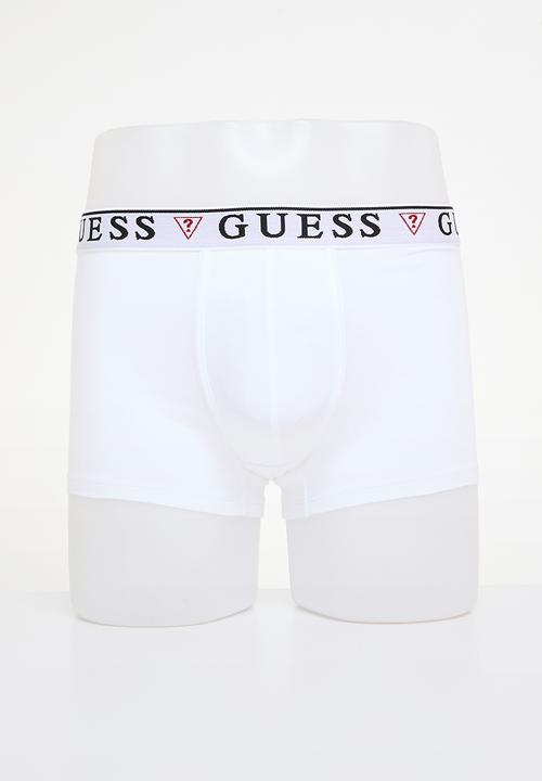 GUESS - Brian hero boxer trunk 3 pack - black & white combo