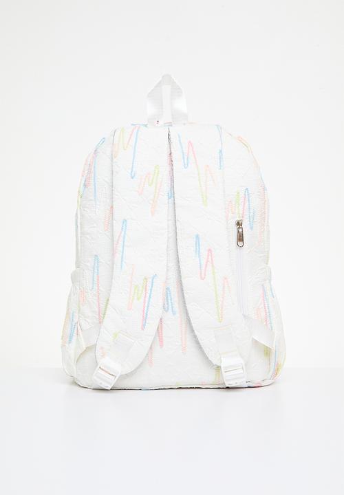 Pop Candy - Embroidered backpack - white