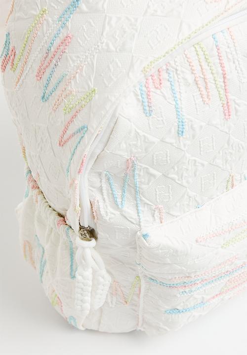 Pop Candy - Embroidered backpack - white