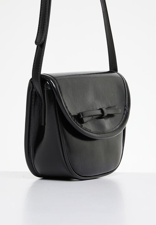 Pop Candy - Ribbon décor shoulder bag - black