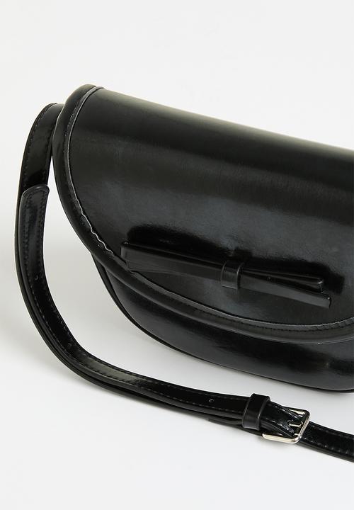 Pop Candy - Ribbon décor shoulder bag - black