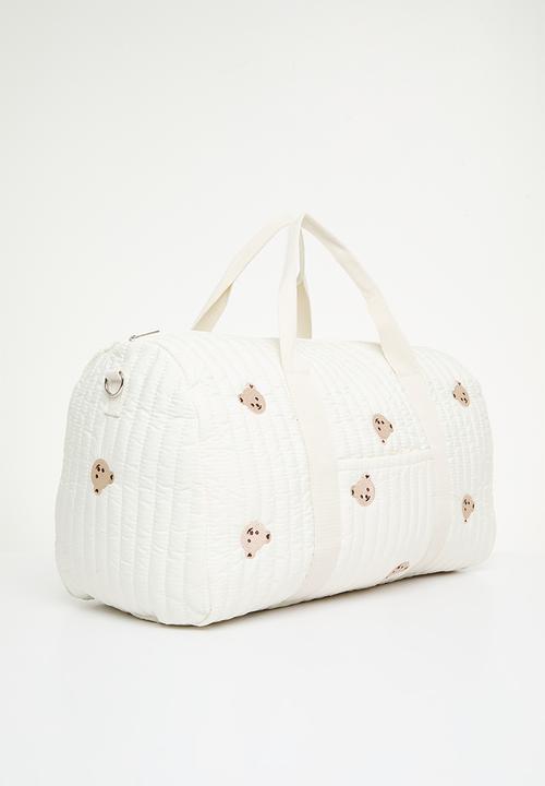 Pop Candy - Bear print diaper bag - ecru