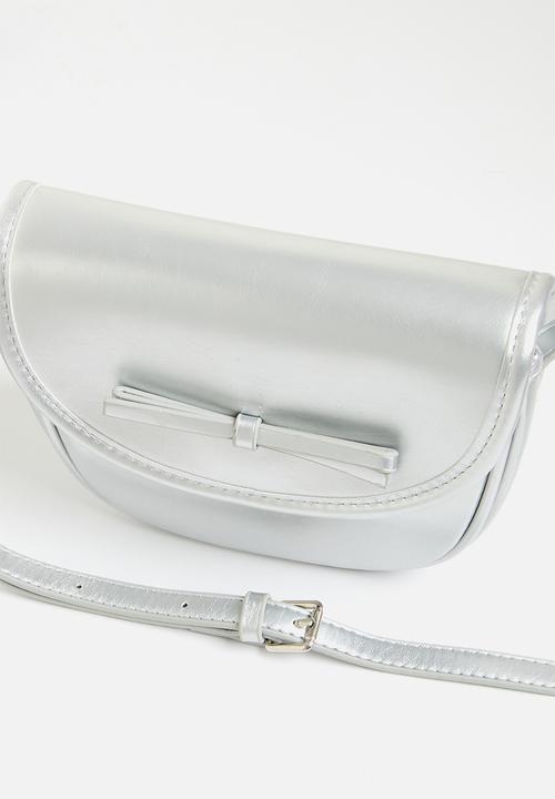 Pop Candy - Ribbon décor shoulder bag - silver