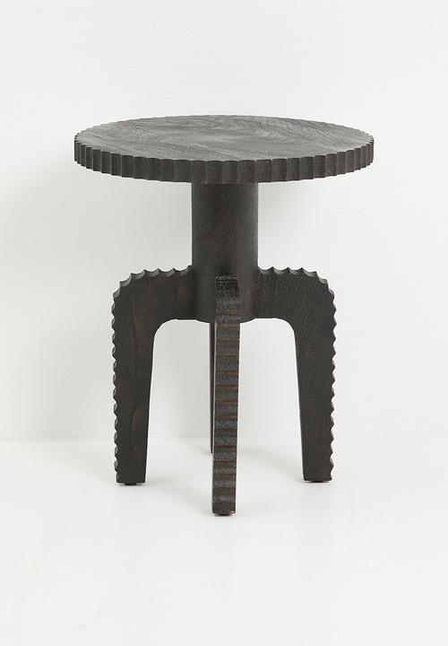 SF Collection - Glacier wooden side table - black