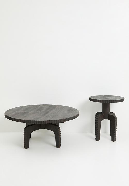 SF Collection - Glacier wooden side table - black