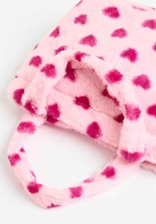 Pop Candy - Heart printhand bag - pink & red
