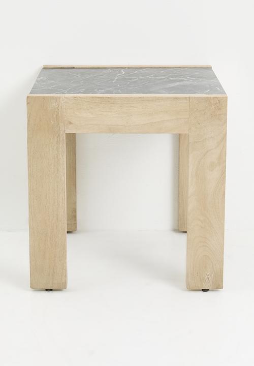Sixth Floor - Shira wood side table - black