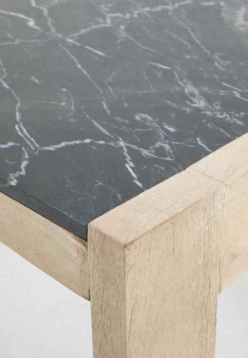 Sixth Floor - Shira wood side table - black