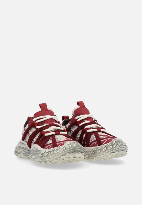 Pop Candy - Lace up sneakers - red & white