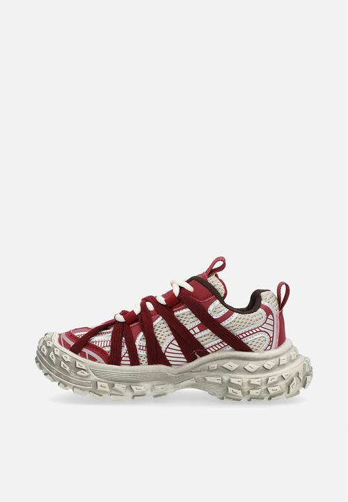 Pop Candy - Lace up sneakers - red & white