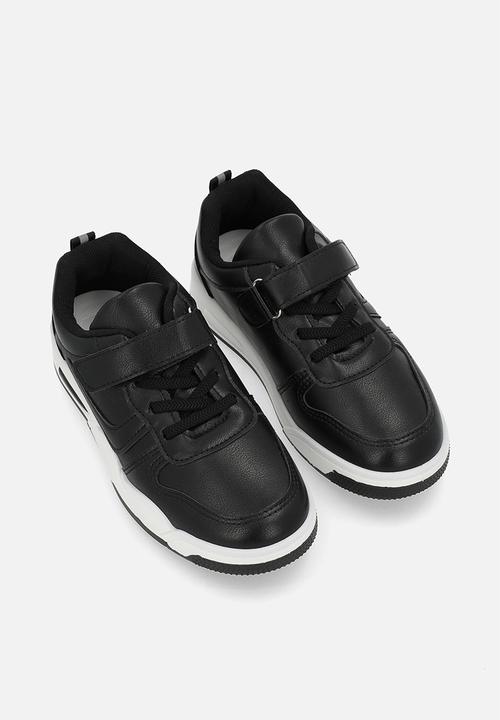 Pop Candy - Low top adjustable fastener sneakers - black/white