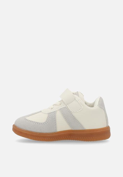 Pop Candy - Lace & velcro sneakers - white & grey