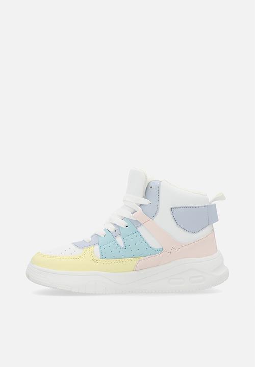 Pop Candy - Colour block lace up sneakers - multi