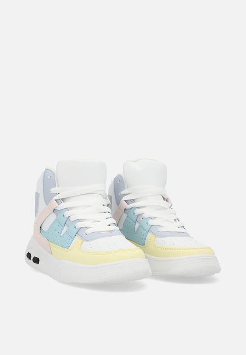 Pop Candy - Colour block lace up sneakers - multi