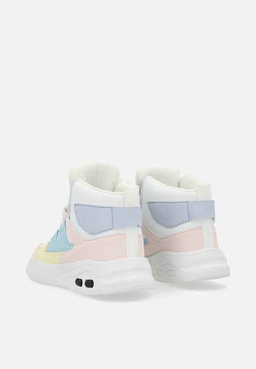 Pop Candy - Colour block lace up sneakers - multi