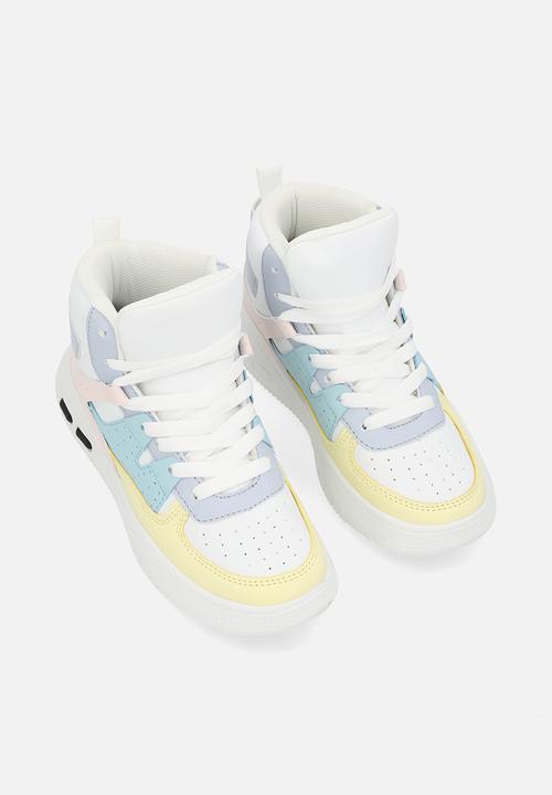 Pop Candy - Colour block lace up sneakers - multi