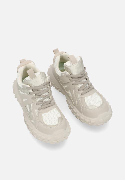 Pop Candy - Lace up sneakers - off white