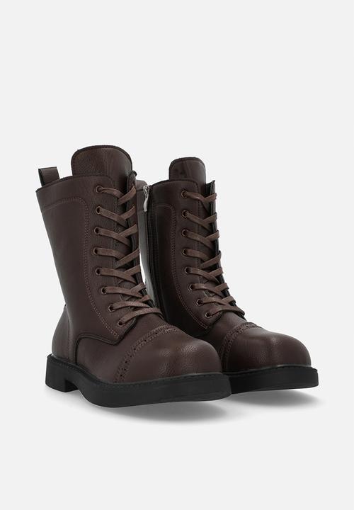 Pop Candy - Lace up boot - brown