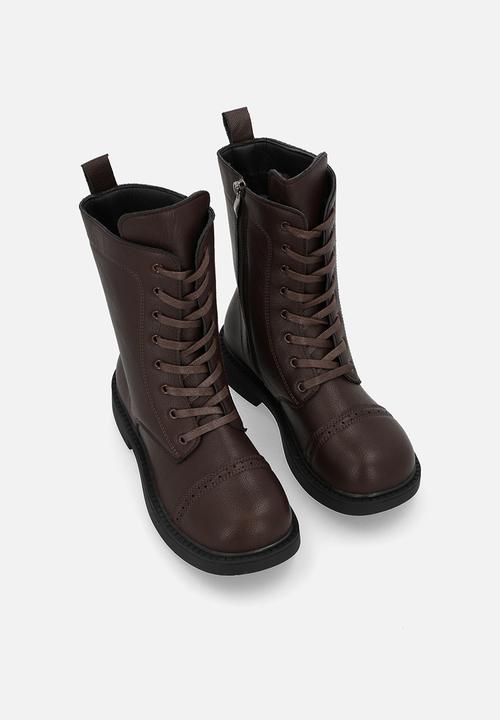 Pop Candy - Lace up boot - brown