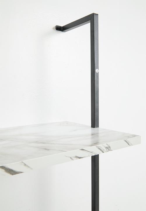 Sixth Floor - Lincoln 5 shelf unit - white marble