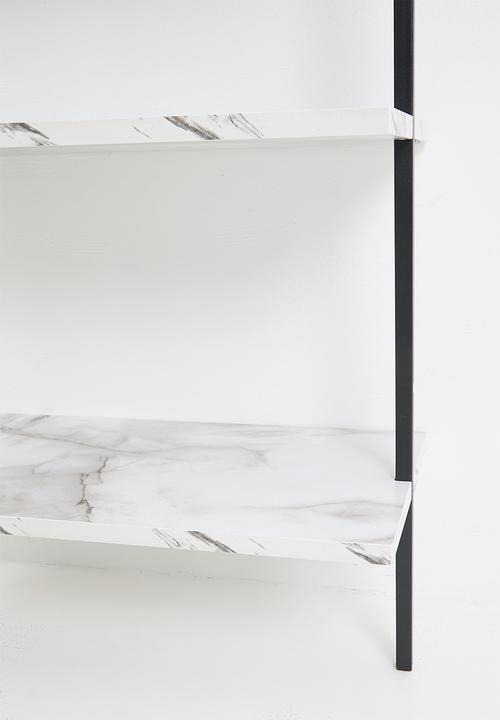 Sixth Floor - Lincoln 5 shelf unit - white marble