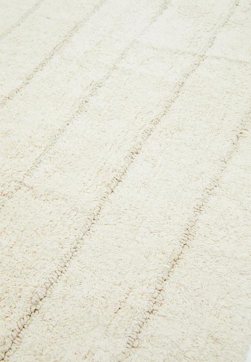 Sixth Floor - Tufted Linear Cotton Bathmat - Natural