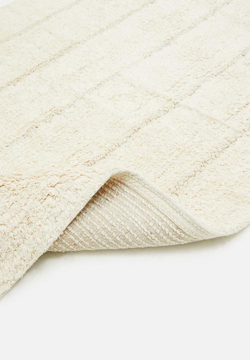 Sixth Floor - Tufted Linear Cotton Bathmat - Natural