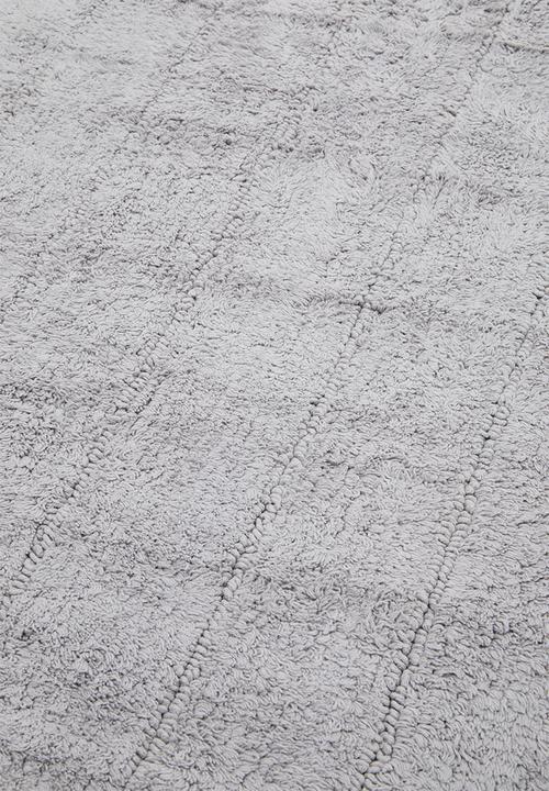 Sixth Floor - Tufted Linear Cotton Bathmat - Grey