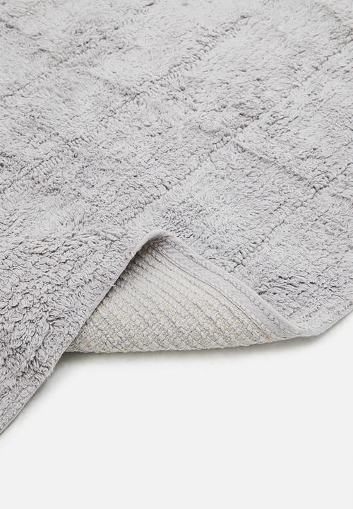 Sixth Floor - Tufted Linear Cotton Bathmat - Grey