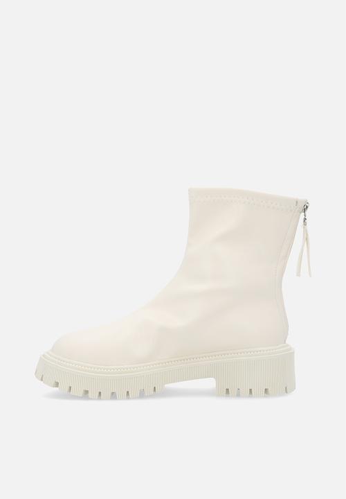 Pop Candy - Chunky sole ankle  boot - off white
