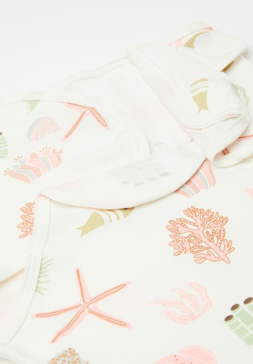 Pop Candy - Headwarp & swaddle set - pink & white