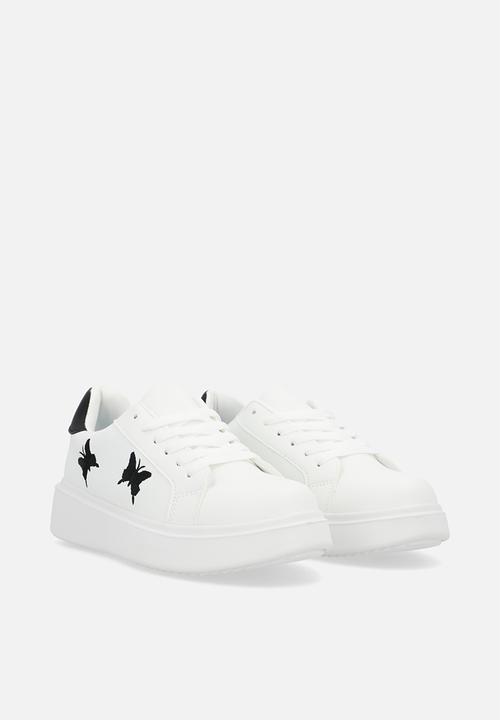 Pop Candy - Lace up sneakers - black & white